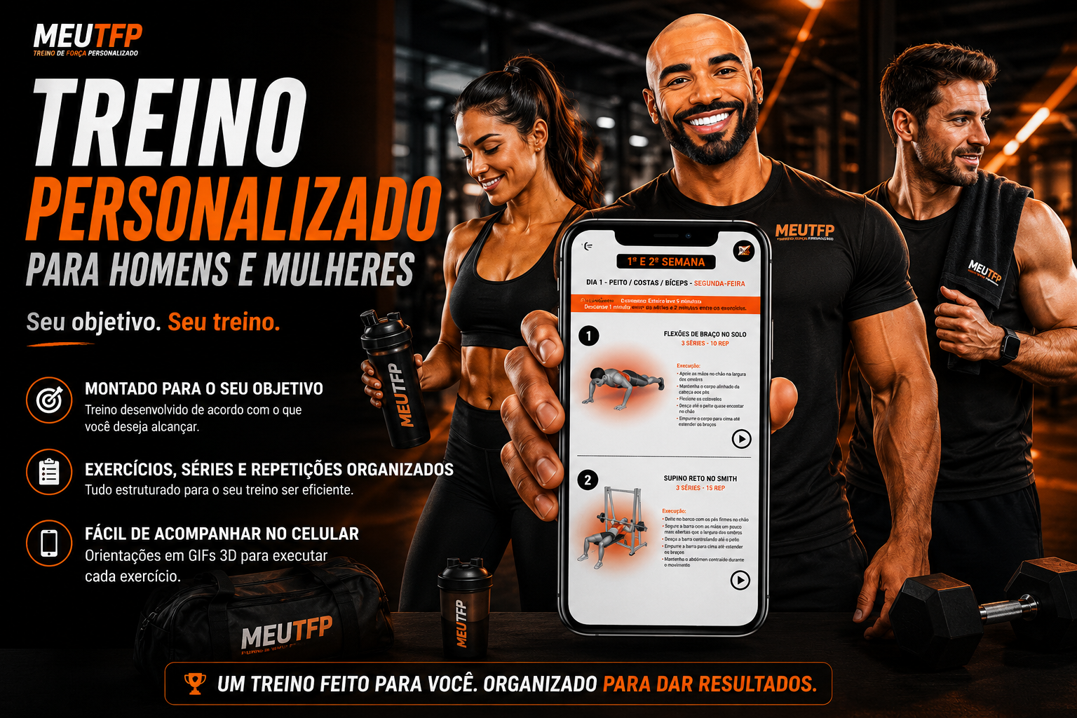 Treino de musculação personalizado MeuTFP