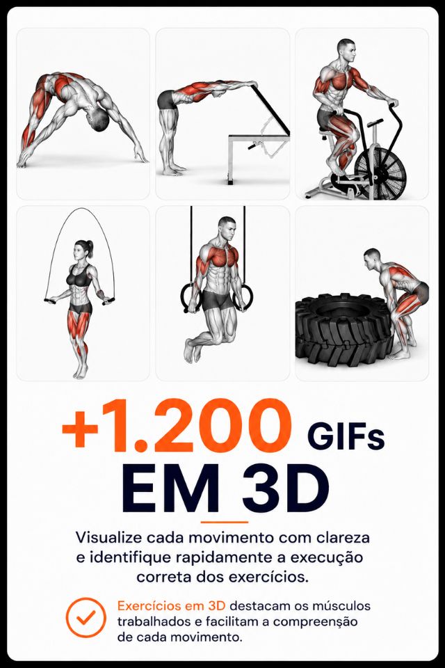 Mais de 1.200 GIFs de exercícios em 3D