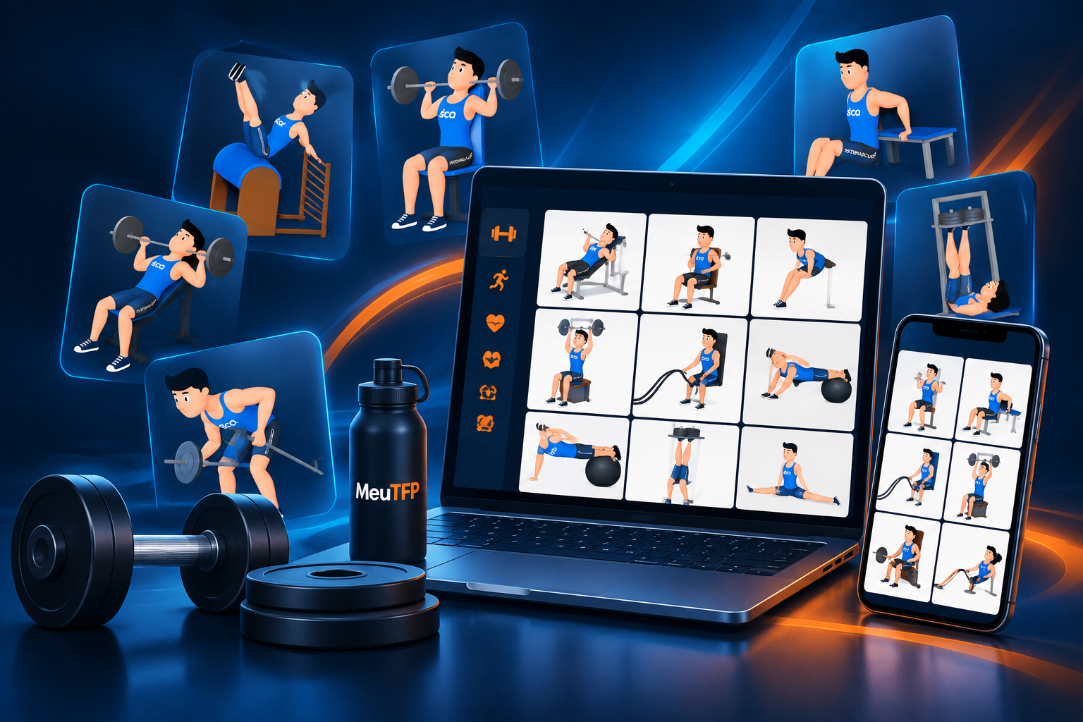 Biblioteca de Exercícios em Estilo Cartoon MeuTFP
